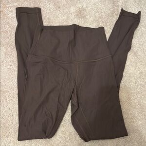 Lululemon espresso ribbed align leggings 28”